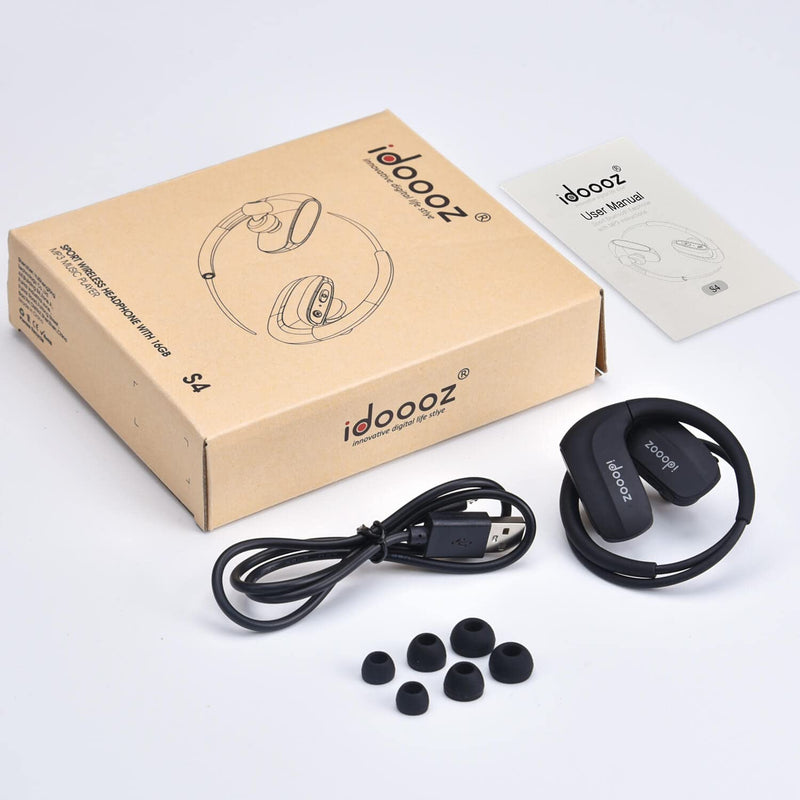  [AUSTRALIA] - MP3 Player with Bluetooth Built-in 16 GB Memory, idoooz Mp3 Player with Bluetooth Headphone, Wireless Bluetooth Headphone for Running Gym Jogging Sports, Lossless Sound Quality (All-in-One)