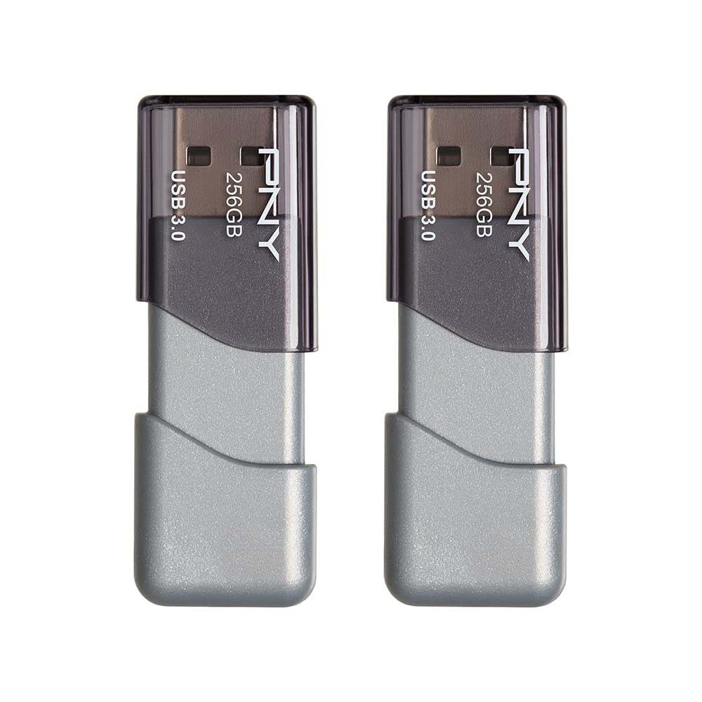  [AUSTRALIA] - PNY 256GB Turbo Attaché 3 USB 3.0 Flash Drive, 2-Pack