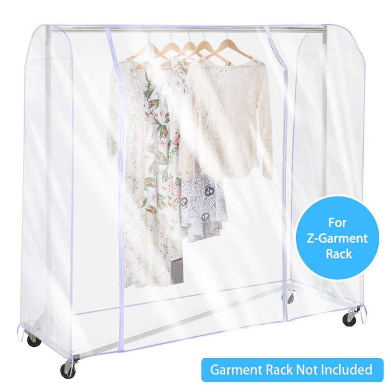  [AUSTRALIA] - SIWUTIAO Garment Rack Cover,5Ft Transparent PEVA Clothing Rack Cover ONLY, Clear Clothes dustproof Waterproof Cover 59x20x59 inch