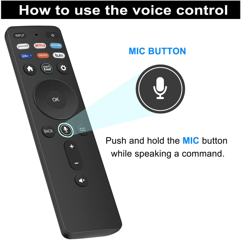  [AUSTRALIA] - New Replacement Voice Remote Control XRT260 fit for Vizio V-Series and M-Series 4K HDR Smart TV with Shortcut App Keys Peacock Netflix PrimeVideo Disney+ Crackle TUBI Watchfree （Version 2）