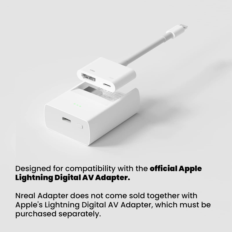  [AUSTRALIA] - Nreal Air Adapter, Connects to iPhone via a Lightning to HDMI Adapter, Compatible with Nintendo Switch