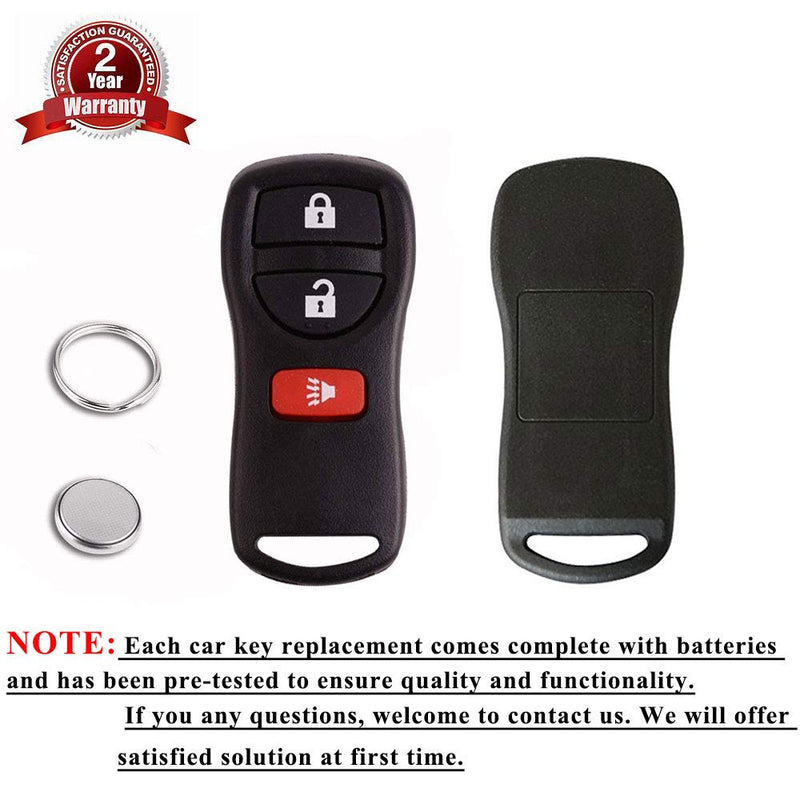  [AUSTRALIA] - Key Fob, Compatible for Nissan Murano Sentra Titan Key Fob, BestRemotes Keyless Entry Remote Control Car Key Fob Replacement for KBRASTU15 CWTWB1U733(Pack of 2)
