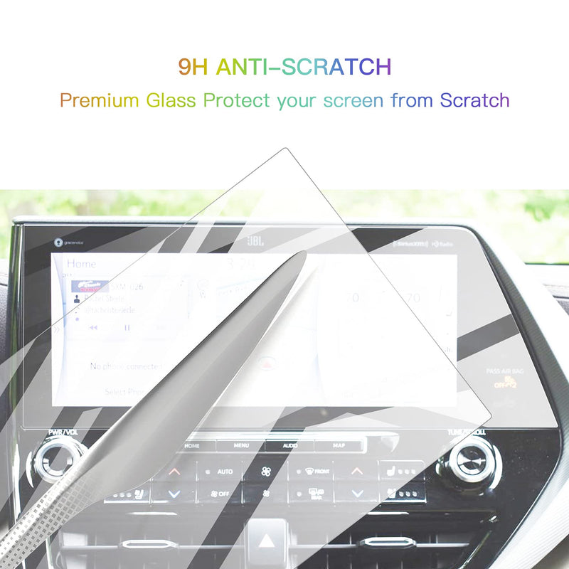  [AUSTRALIA] - Screen Protector Film for 2020 2021 2022 Toyota Highlander 12.3In Platinum Navigator Display Anti-Explosion Tempered Glass 9H Hardness Anti Glare & Scratch HD Clear Touch Screen Protector Foils