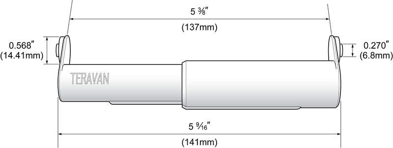  [AUSTRALIA] - Teravan Extender for Extra Large Toilet Paper, Converts TP Holders to Fit Double Rolls and Triple Rolls, Extended Tabs Fit Most TP Fixtures, Easy to Use, Black, 1 Unit