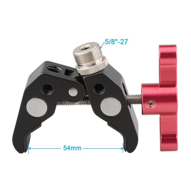  [AUSTRALIA] - CAMVATE Super Clamp Crab Pliers Clip with 1/4" to 5/8" Convertion Screw (Red T-handle) - 1673