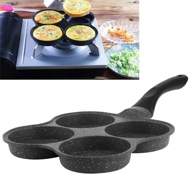  [AUSTRALIA] - Non‑Stick Aluminum 4‑Hole Pancake Omelet Eggs Pan Frying Pot Breakfast Maker Kitchen Utensil Gadgets