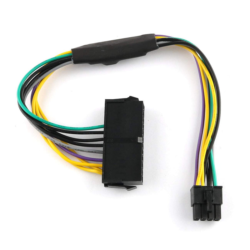  [AUSTRALIA] - E-outstanding ATX PSU Power Supply Adapter Cable for Motherboards, 11 Inch 24-Pin to 8-Pin 18AWG