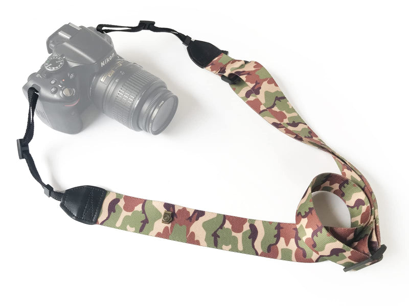  [AUSTRALIA] - Camera Strap Neck, Adjustable Vintage Soft Camera Straps Shoulder Belt for Women /Men,Camera Strap for Nikon / Canon / Sony / Olympus / Samsung / Pentax ETC DSLR / SLR Soft Camouflage Adjustable Neck