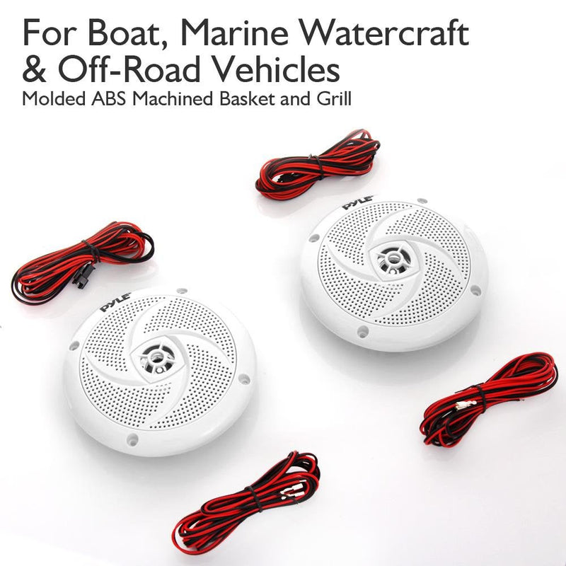  [AUSTRALIA] - Pyle Marine Speakers - 5.25 Inch 2 Way Waterproof and Weather Resistant Outdoor Audio Stereo Sound System PLMRS53WL & Dicor BT-1834-1 1/8'' x 3/4'' x 30' Butyl Seal Tape Passive Speakers + Butyl Seal Tape