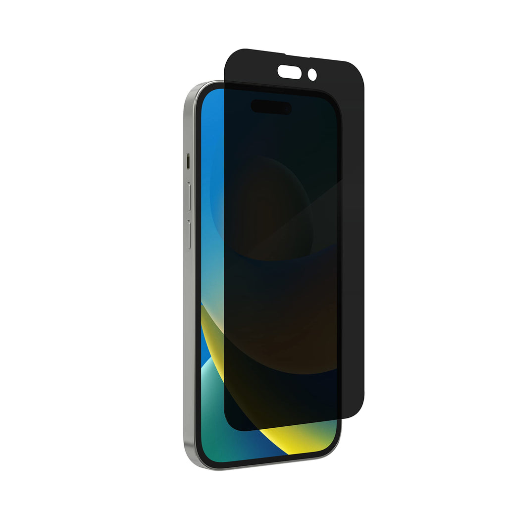  [AUSTRALIA] - ZAGG Invisible Shield Glass Elite Privacy 360 Screen Protector for Apple iPhone 14 Pro - Four-Way Privacy Filter, 5X Tougher, Anti-Fingerprint Technology, Easy to Install