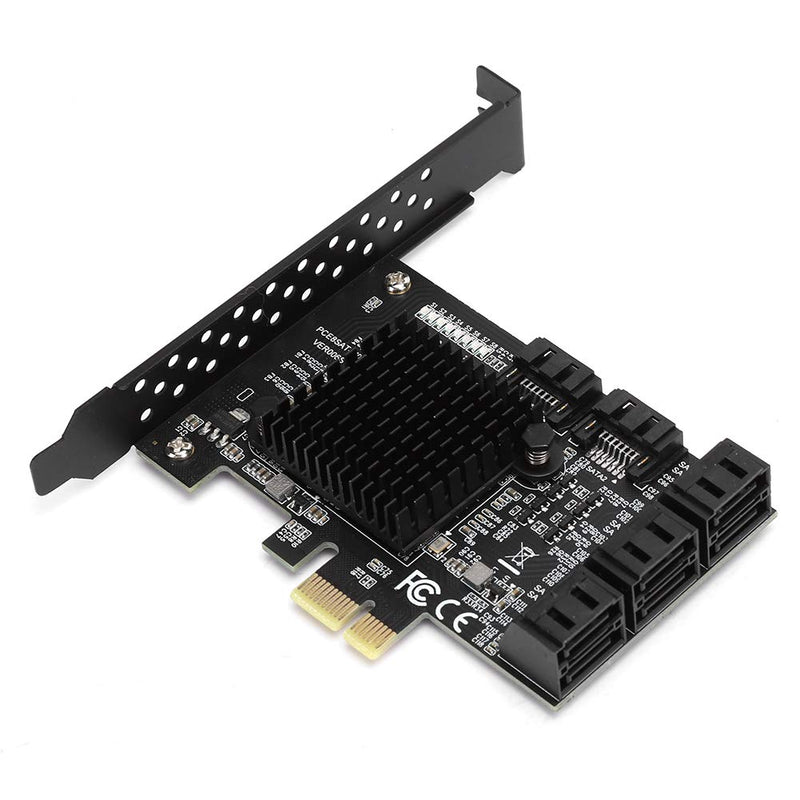  [AUSTRALIA] - Heayzoki PCI-E to SATA 3.0 Card,8 Ports Adapter Card,PCI Express to SATA 3.0 Controller Expansion Board,for Windows 7/8/XP/10,with Driver Disc,Semi-High Baffle,Wide Compatibility