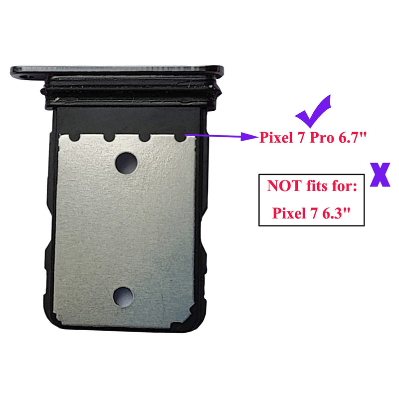 [AUSTRALIA] - Ubrokeifixit for Google Pixel 7 Pro 6.7" Sim Card Tray Slot Holder Replacement for Google Pixel 7 Pro 6.7" 2022 GP4BC GE2AE,with Eject Pin (Pixel 7 Pro-Obsidian) Pixel 7 Pro-Obsidian