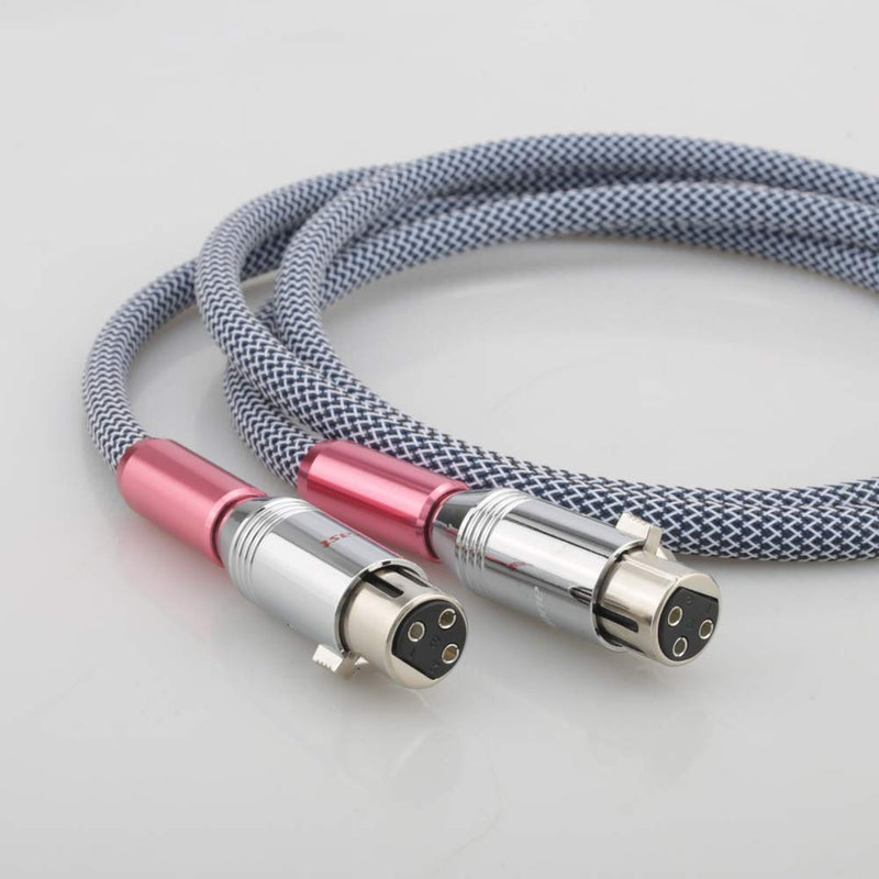  [AUSTRALIA] - Audio Silver Plated HiFi XLR Interconnect Cable XLR Audio Video Cable (1M)