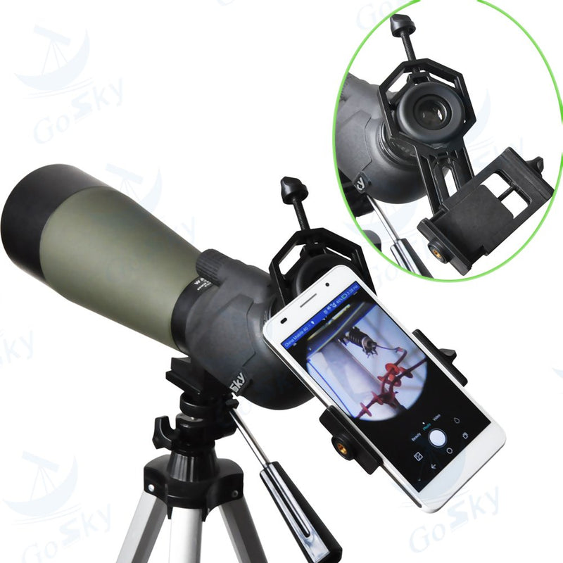  [AUSTRALIA] - Gosky Big Type Smartphone Adapter Mount for Spotting Scope Telescope Binocular Monocular, Black