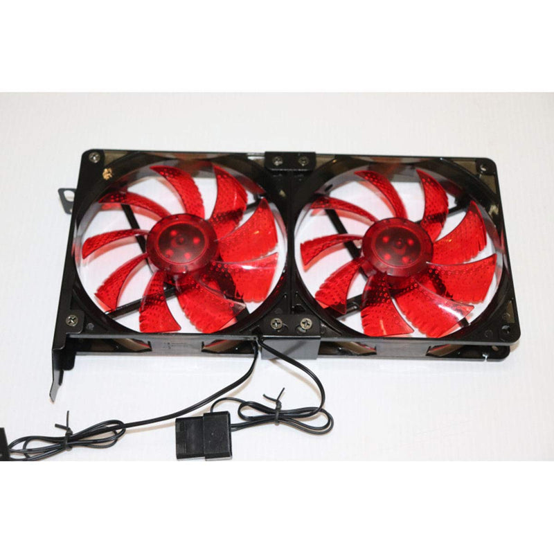  [AUSTRALIA] - E-outstanding 1-Pack Dual Fan Mount Rack PCI Slot Bracket for Video Card DIY Support 9cm/12cm Fan Computer Radiator Holder