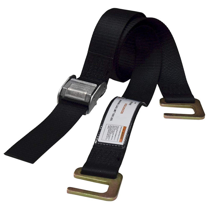  [AUSTRALIA] - Forearm Forklift Tie Down Strap for Wood Rails - for Securing Moving Truck Loads 2 Inches Wide X 12' 5" Long, Model FFSHS, Black