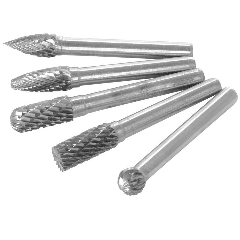 1 Set 6X8MM Head Tungsten Carbide Rotary Burr Set Die Grinder Bit 1/4-Inch Shank Grinder Drill Rotary Burrs Cutting Burs Metal Polishing - LeoForward Australia