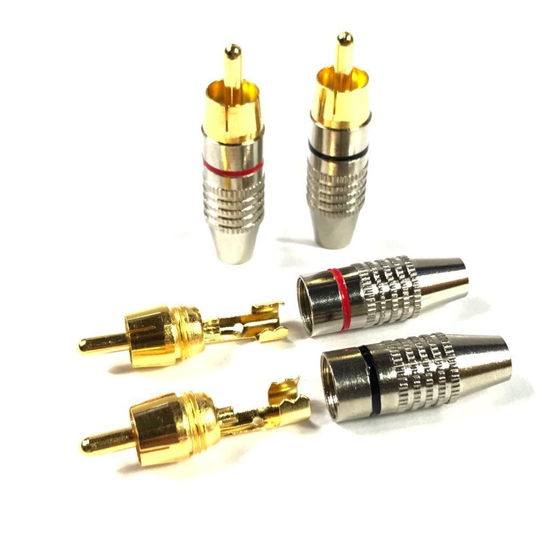  [AUSTRALIA] - CESS RCA Plug Solder Gold Audio Video Adapter Cable Connector (20 Pack)