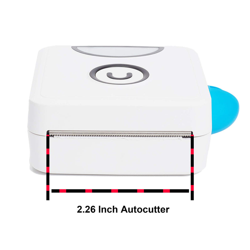  [AUSTRALIA] - POOOLITECH Mini Sticker Printer - Inkless Bluetooth Pocket Thermal Printer for iPhone,Android Phone,Windows，Versatile for Printing Logo, Notes,Journal,List,Memo Blue