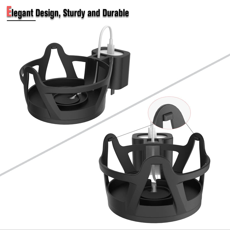  [AUSTRALIA] - HeyMoonTong Outlet Wall Mount Holder Stand Fits for Apple HomePod Mini, A Space-Saving Accessory for HomePod Mini Smart Home Speakers with Cord Management, Hide Messy Wires (Black) Black
