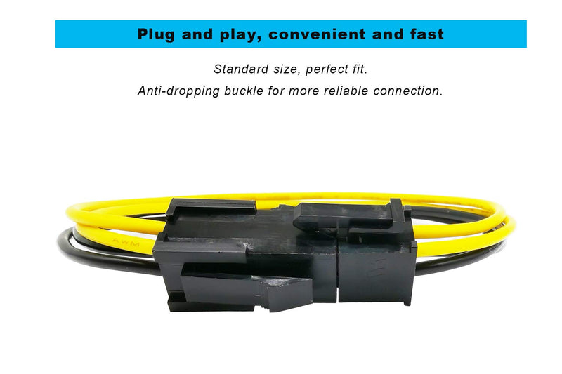  [AUSTRALIA] - ZLKSKER 4 Pin P4 CPU Power Extension Cable for Desktop Computer ( 8 Inch,18AWG), Connect 12V Power Supply and CPU Power Connector, 4 Pin Male and 4 Pin Female