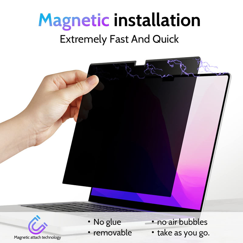  [AUSTRALIA] - Peslv Magnetic Privacy Screen Compatible with MacBook Air 13.6 Inch (2022, M2 Chip) Model: A2681, Removable Matte Anti Glare Blue Light Protector Private Security Filter for 13In Mac Laptop Computer MacBook Air 13 Inch(2022,M2)