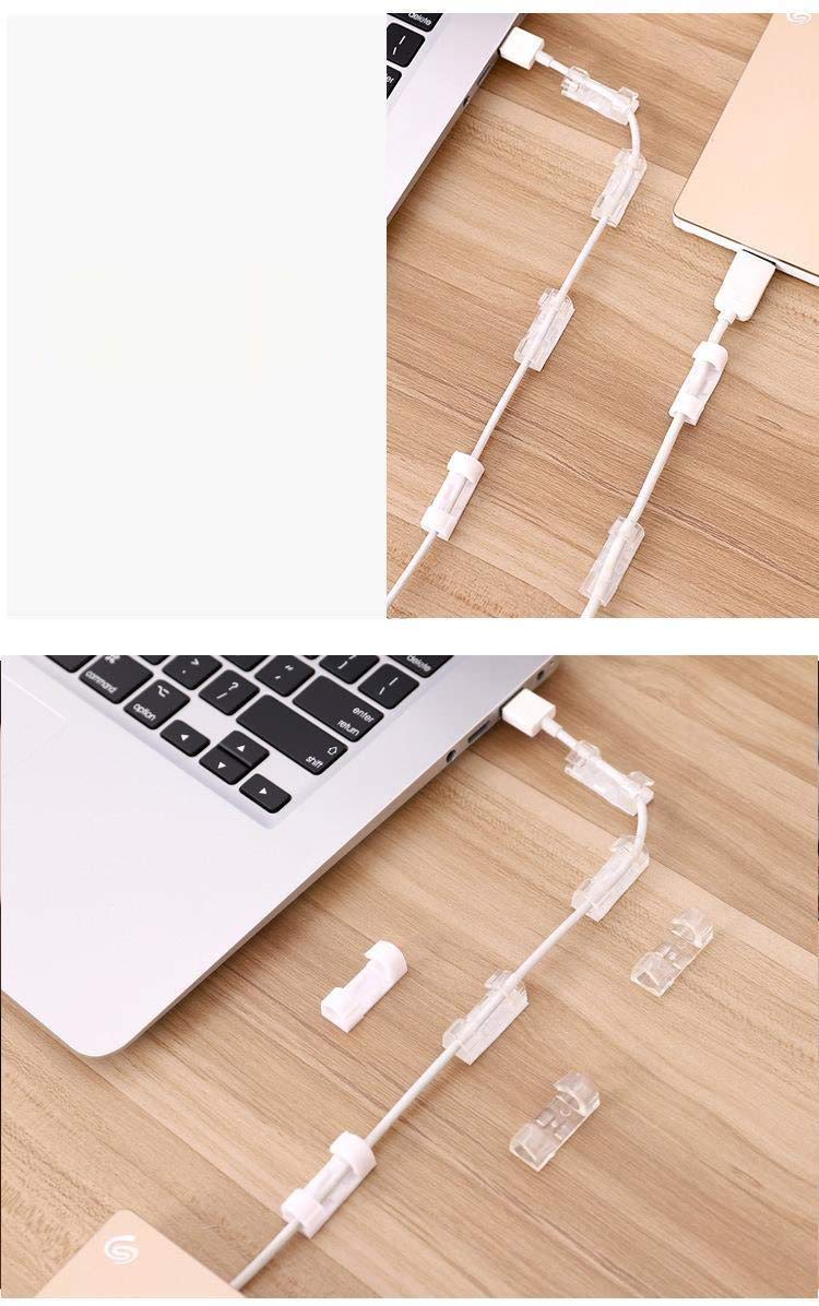  [AUSTRALIA] - AOAILION Cable Clips,Cords Organizer,Cable Management,Wires Holder,Strong Self-Adhesive Wires Holder Sticky Tidy,Cord Hooks,Nail-free Cable Holder for Desktop,Wall and Car (Medium) Medium