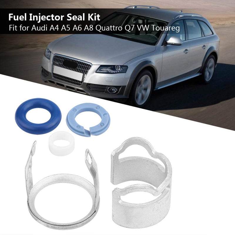 Fuel Injector Seal Kit, Fuel Injector O-ring Seal for Audi A4 A5 A6 A8 Quattro Q7 VW Touareg (06E998907G) - LeoForward Australia