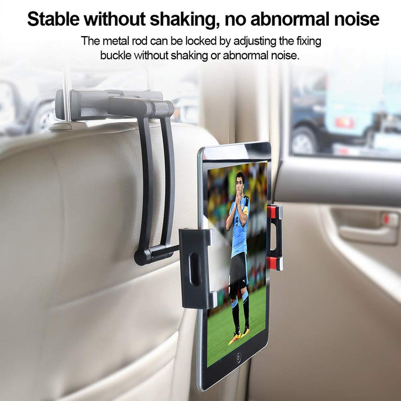 BYGD Car Headrest Mount, Backseat Holder Tablet Mount with 360 Degree Rotation for iPad Pro/Air/Mini, Kindle, Samsung Tablet, Switch and Any Tablet or Phone 5"-13" (Black) - LeoForward Australia