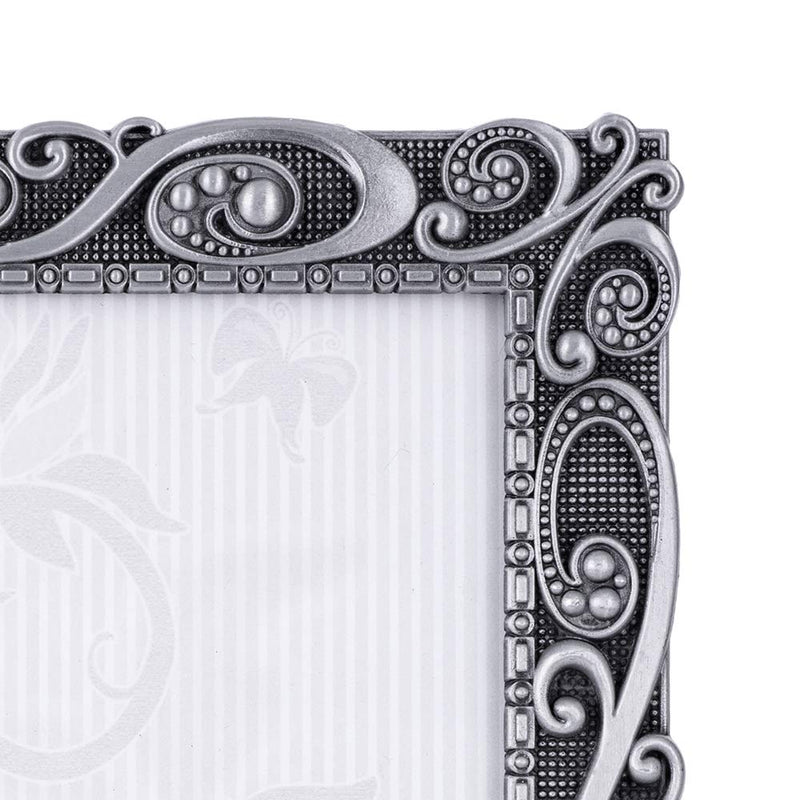  [AUSTRALIA] - Malden International Designs Morgan Pewter Metal Picture Frame, 5x7, Silver