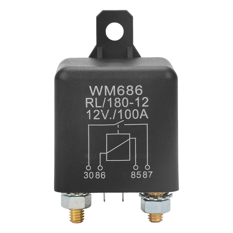  [AUSTRALIA] - Starter Relay WM686 12VDC, Nagares Mr24 12v Rl 100A 4 Pin ON/OFF Car Starter Relay Heavy Duty Car Switch for Control Battery