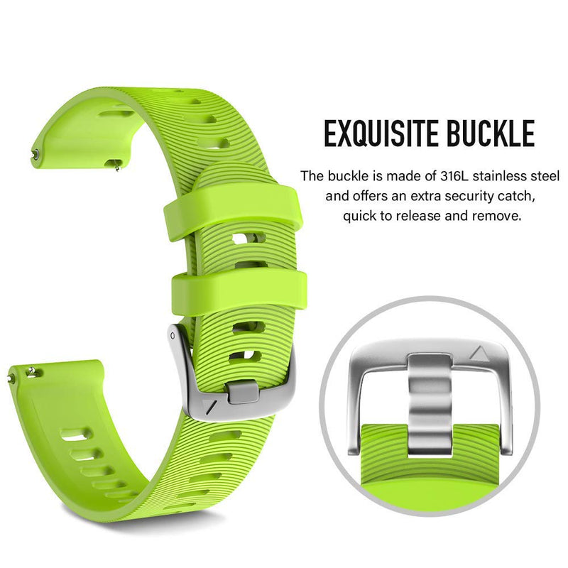  [AUSTRALIA] - 200Pcs Compatible for Movado 2.0 Smartwatch Band, Blueshaw Sport Replacement Strap Soft Silicone Straps Compatible for Movado Connect 2.0 Smartwatch 40mm / 42mm (Green)