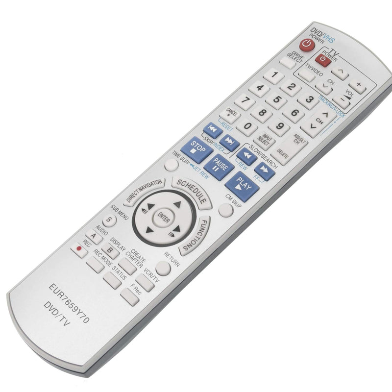 New EUR7659Y70 Replace Remote Control fit for Panasonic DVD VCR Recorder DMR-ES45 DMR-ES46 DMR-ES45V DMR-ES46V DMR-ES46VS DMR-ES35V DMR-ES35VP DMR-ES35VPC DMR-ES36V DMR-ES35 DMR-ES25 DMR-ES25S - LeoForward Australia