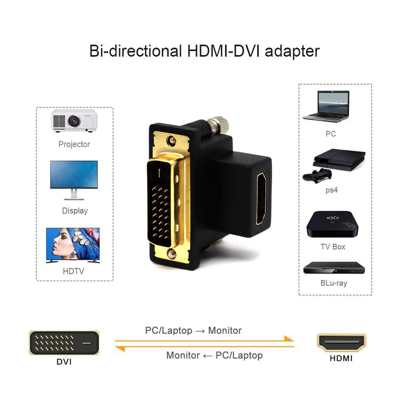  [AUSTRALIA] - MOTONG 90 Degree UP Angle DVI 24+1 Male to HDMI Female Adapter Converter for HDTV Plasma DVD Projector Computer(UP)