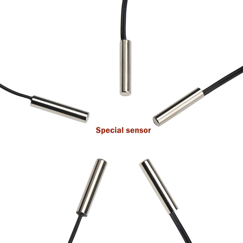  [AUSTRALIA] - 10K Temperature Sensor Probe, DROK 5pcs 1 Meter Waterproof Temp Sensor Probe, Stainless Steel 3950 NTC Temp Sensor Probe, Digital Temperature Transmitter Extension Cable 1-Meter/3.28ft 5