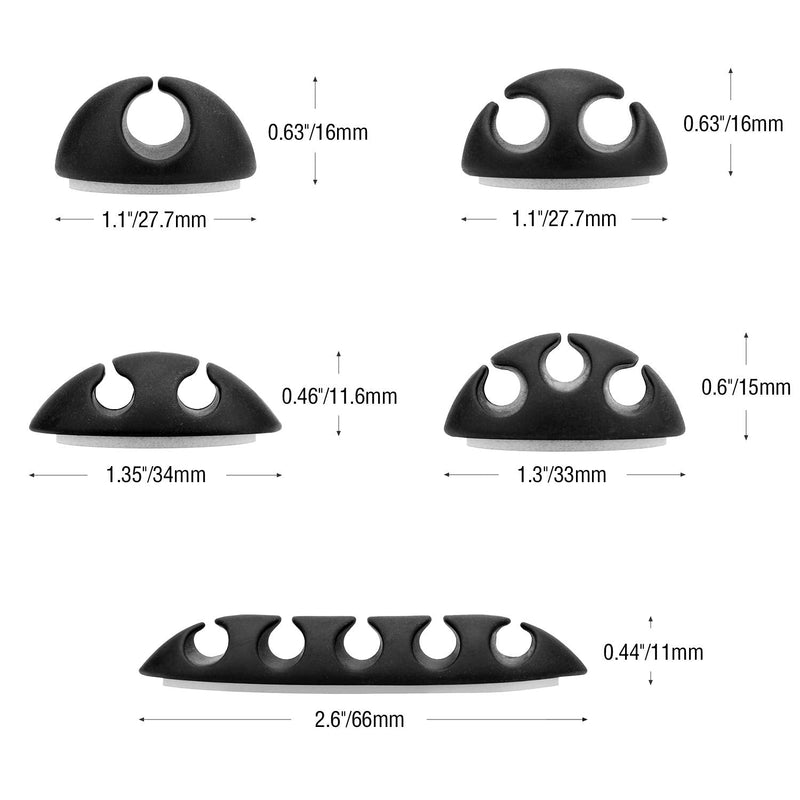  [AUSTRALIA] - 180pcs Cable Clips; Adhesive Cable Clips,10mm Cable Clips with Steel Nails;Black Cord Organizer Cable Clips and White Cable Clips; Self-Adhesive Wire Clips Management Cable Tie Holder for Car and Home