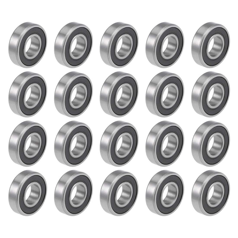  [AUSTRALIA] - uxcell R8RS Deep Groove Ball Bearings Z2 1/2 X 1-1/8 X 5/16inch Double Sealed Carbon Steel 20pcs 20