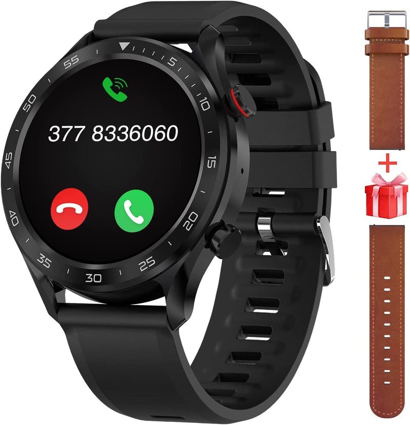  [AUSTRALIA] - Bebinca GT2 Smart Watches for Men (Bluetooth Make/Receive Call), 1.3'' Fitness Tracker, 5ATM Waterproof, Built-in MP3 Player Compatible iPhone Samsung Android Phones A-1