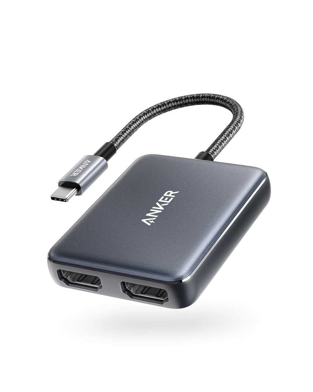  [AUSTRALIA] - Anker USB C to Dual HDMI Adapter, Compact and Portable USB C Adapter, Supports 4K@60Hz and Dual 4K@30Hz, for MacBook Pro, MacBook Air, iPad Pro, XPS, and More [Compatible with Thunderbolt 3 Ports]