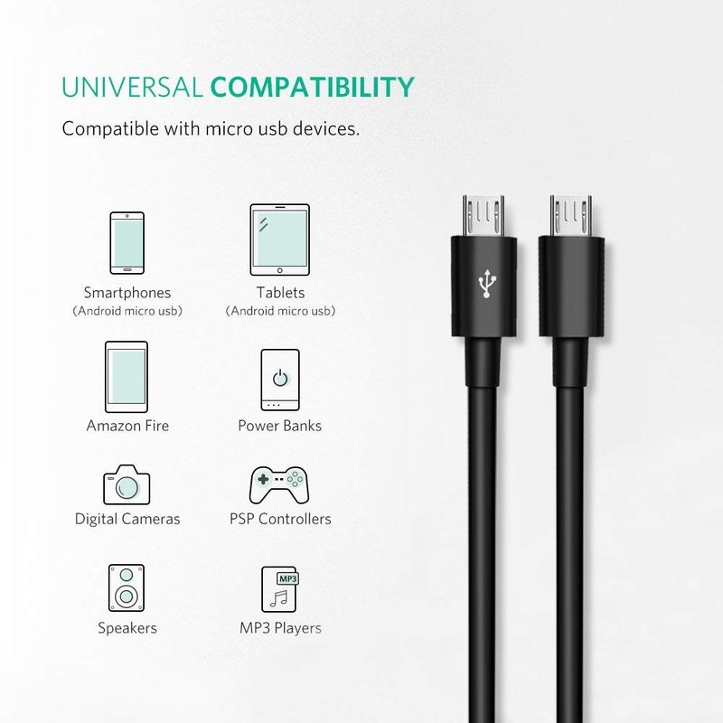 Duttek USB to Micro USB Splitter Cable, 3 in 1 USB 2.0 A Male to Three Micro USB Male 1 to 3 Sync Charging Cable Adapter Cord (25CM/10 Inch) - LeoForward Australia