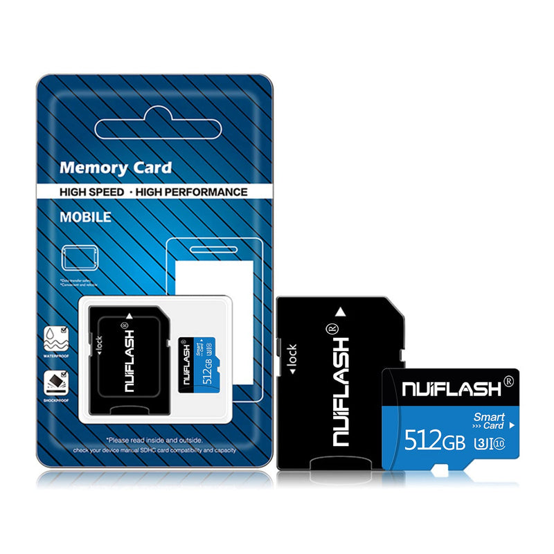  [AUSTRALIA] - Micro SD Memory Cards 512GB SD Card with Adapter TF Memory Card 512GB High Speed Micro SD Card 512GB Class 10 for Smartphone,Tablet,Drone LH01-512GB