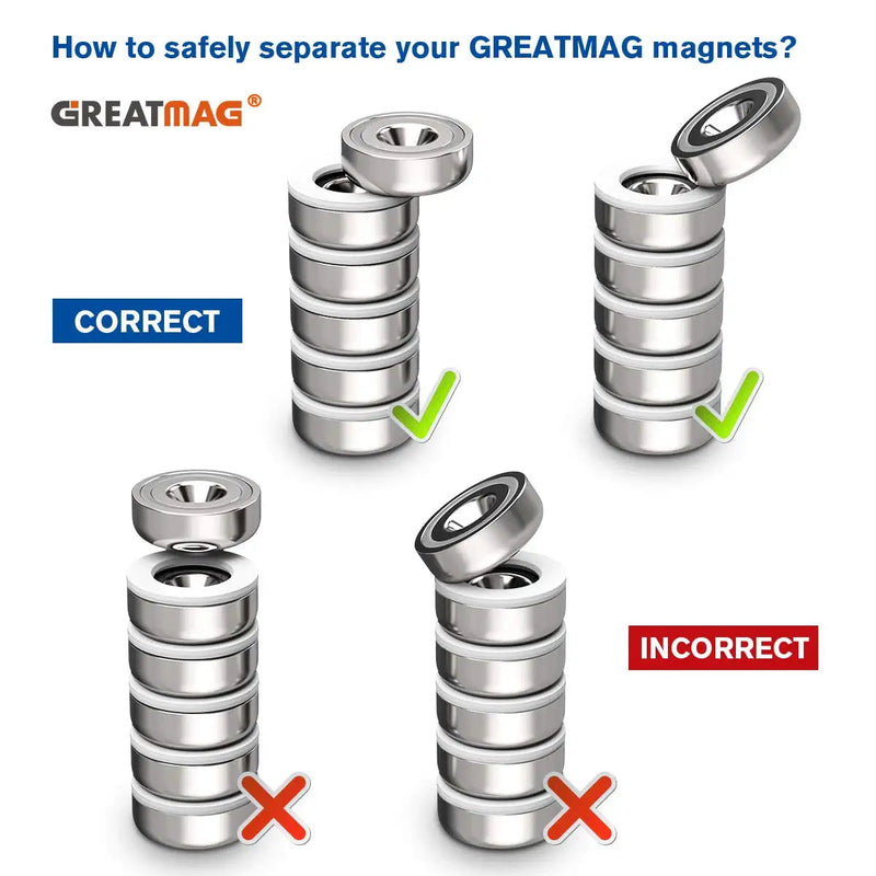  [AUSTRALIA] - GREATMAG Cup Magnets with Countersunk Hole, Magnet with Screw, Industrial Strength Round Base Magnets, 60 lbs Holding Force, Pack of 12