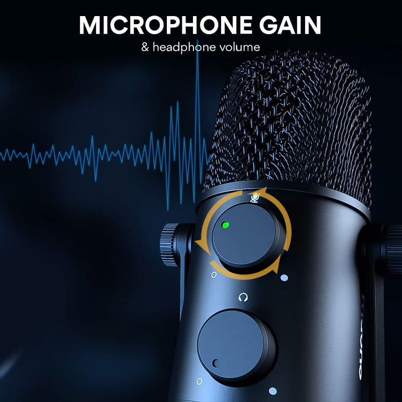  [AUSTRALIA] - USB Microphone for Recording, Streaming, Gaming, Podcasting, MAONO Cardioid Condenser Mic with Zero Latency Monitoring, Mute, Volume, Mic Gain, Plug & Play for PC, Computer, Mac, AU-902 AU-902 USB microphone