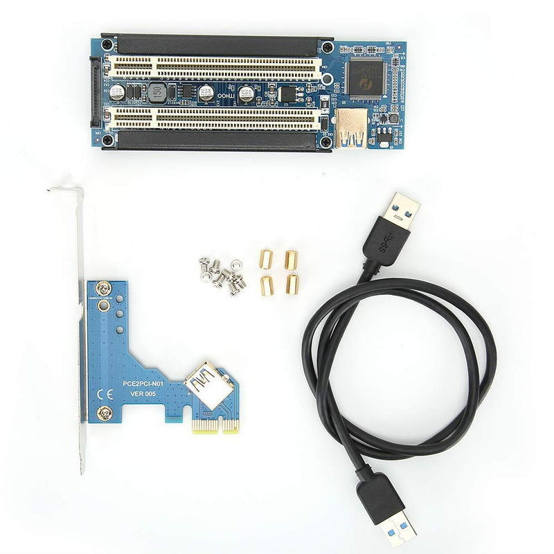  [AUSTRALIA] - Eboxer PCI Express Network Card PCI E PCI X2 Adapter Card Set Parallel Port Network Card with USB3.0 Data Cable, PCI E × 1 × 4 × 8 × 16 Adapter Converter for Desktop PC