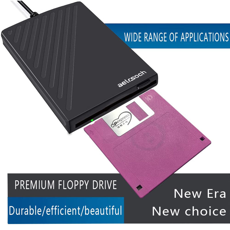  [AUSTRALIA] - 3.5" External Floppy Disk Reader Drive Portable 1.44MB FDD for PC Windows 98/ME/2000/XP/Vista/Windows 7/8/10 diagonal stripes medium