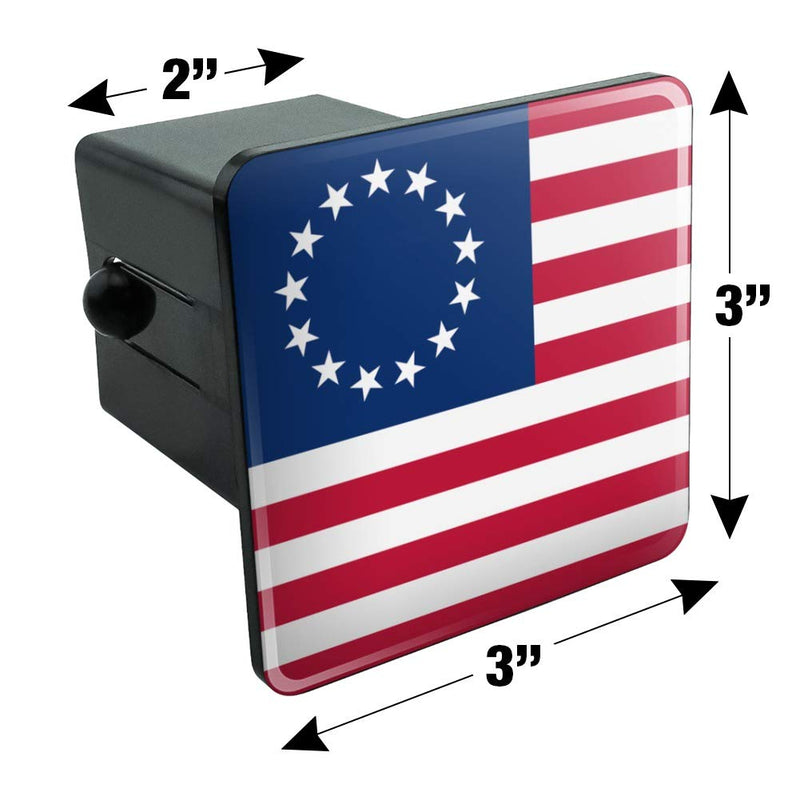  [AUSTRALIA] - Graphics and More Betsy Ross 1776 American Flag Tow Trailer Hitch Cover Plug Insert 2 Inch Receivers