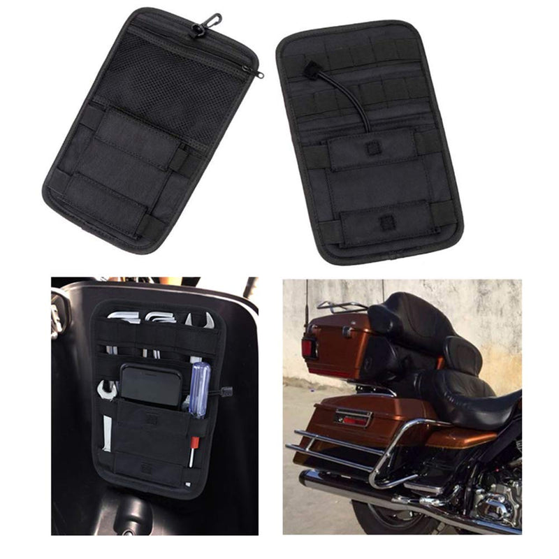  [AUSTRALIA] - Vehicle Motorcycle Bike Universal Internal Saddle Bags Small Tools Organizer Bags, Black