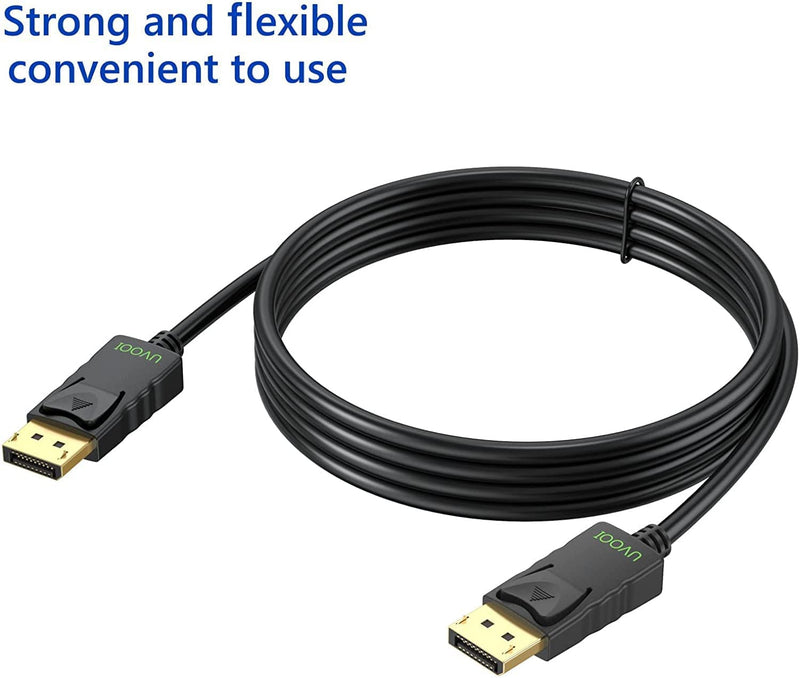  [AUSTRALIA] - DisplayPort to DisplayPort Cable Adapter 6ft, 4K Display Port DP to DP Cord 1.2 [4K@60Hz, 2K@165Hz, 2K@144Hz] Compatible with All Display Port Devices-3 Pack 6 Feet - 3 Pack Black