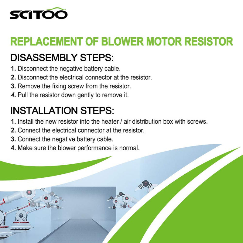 Scitoo Air Conditioning Heater Fan HVAC Blower Motor Resistor Regulator fit Mercedes-Benz E300 1996-1999 Mercedes-Benz E320 1996-1999 Mercedes-Benz E420 1997 Mercedes-Benz E430 1998-1999 - LeoForward Australia