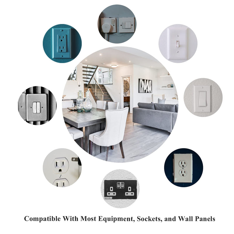  [AUSTRALIA] - Black Wall Plate Screws, 100 Pieces Outlet Screws 4 Length Sizes 6-32 Thread Switch Plate Screws Perfect Replacement for Outlet Cover Screws, Light Plate Screws, Black Screws for Wall Plate, etc.